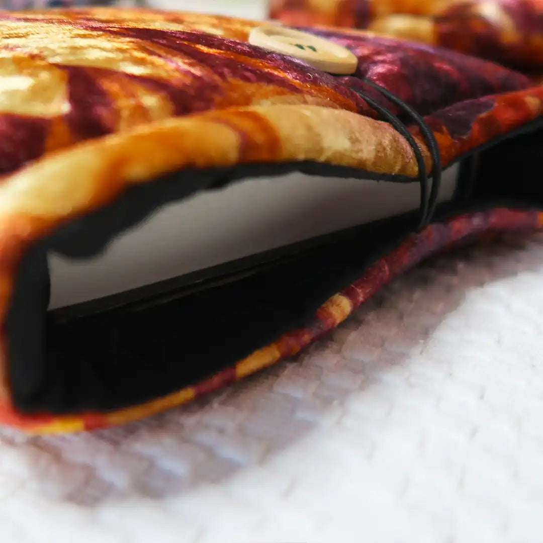 funda de tela tipo saco para libros