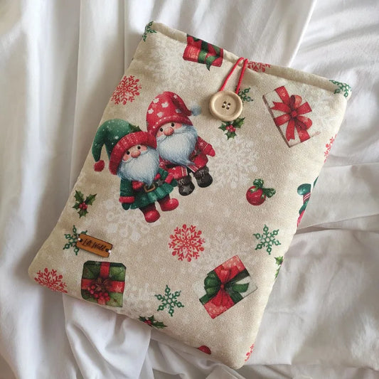 funda para libro de gnomo navideño