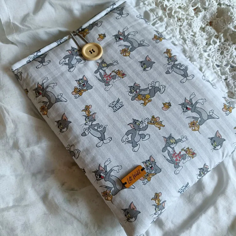 funda para libro y ebook de tom y jerry