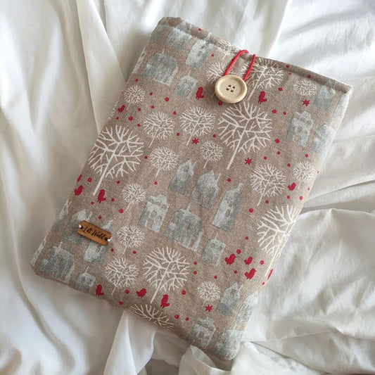 funda para libro y kindle de pueblo navideño