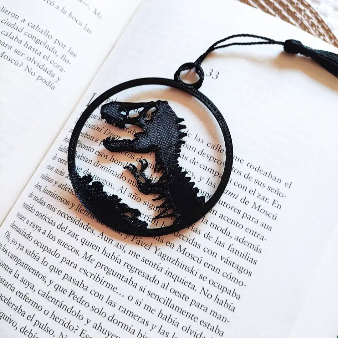 marcapáginas para libro de parque jurásico