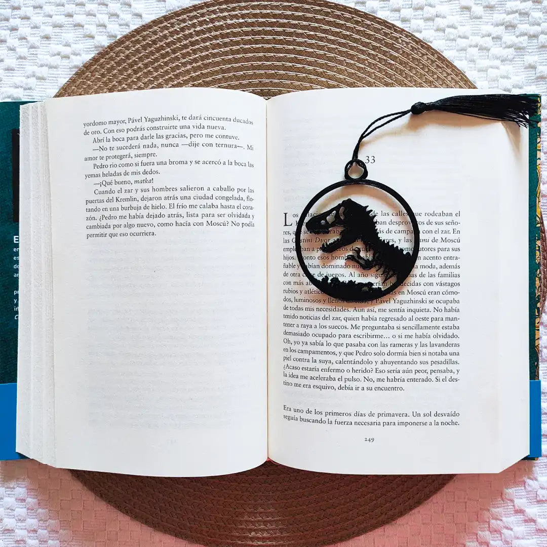 marcapáginas para libro de dinosaurio