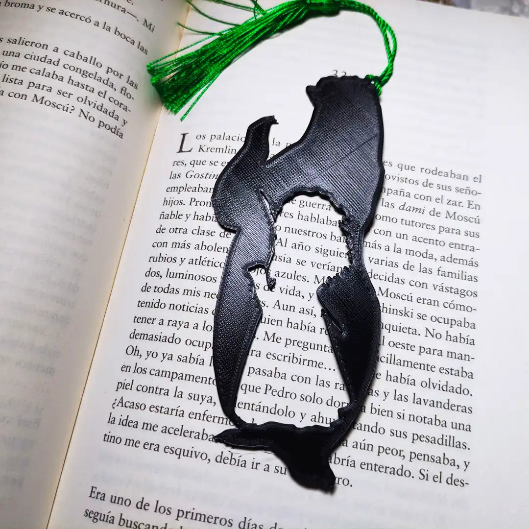 Marcapáginas Disney Bave Mérida color negro con borla verde