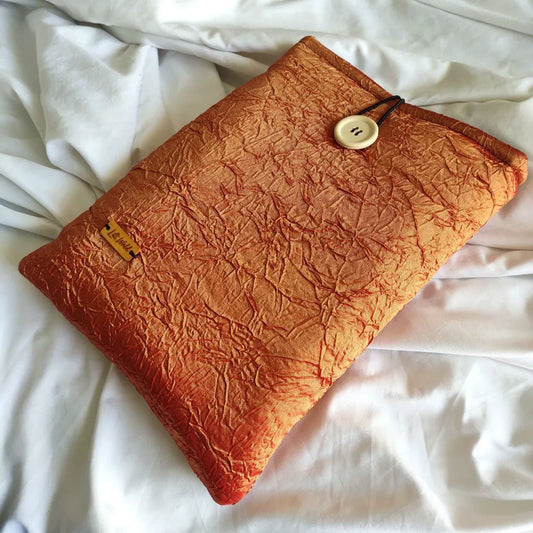 funda de tela acolchada para libro y kindle corte otoño