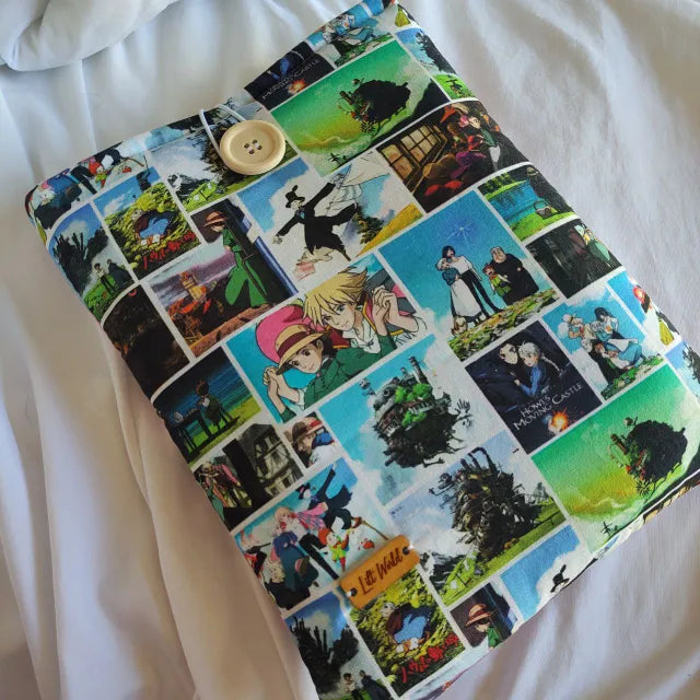 Funda para libro y Kindle inspirada en El Castillo Ambulante - Diseño con ilustraciones de la película