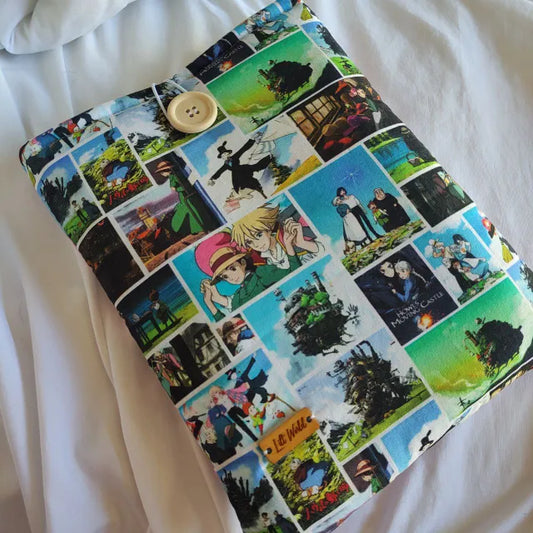 Funda para libro y Kindle inspirada en El Castillo Ambulante - Diseño con ilustraciones de la película
