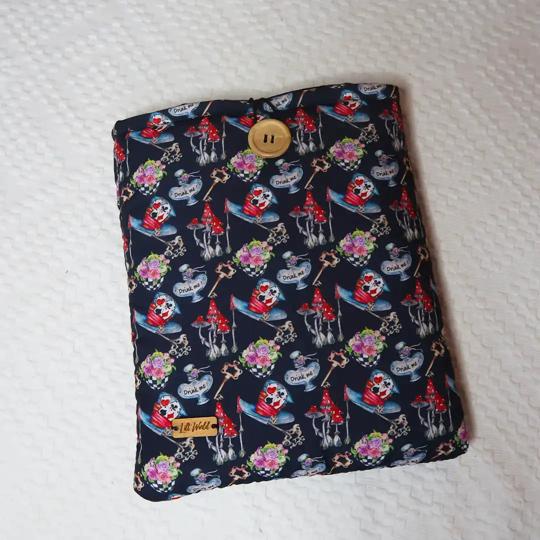 Funda acolchada Cita con el Sombrerero para libro y Kindle, protección extra