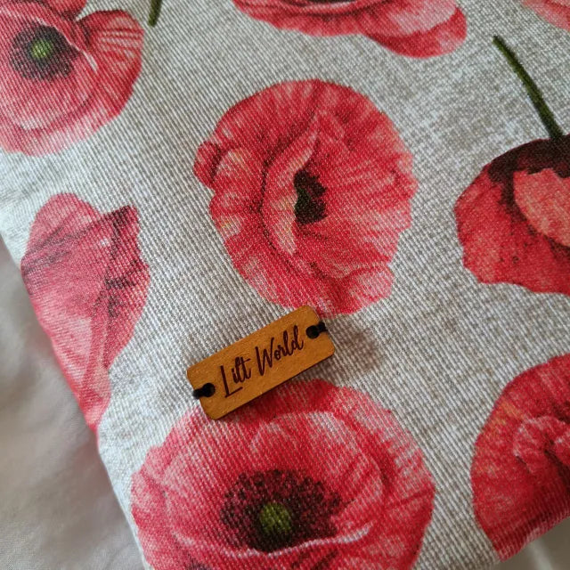 tejido de la funda para libro y kindle impermeable amapola con estampado de amapolas