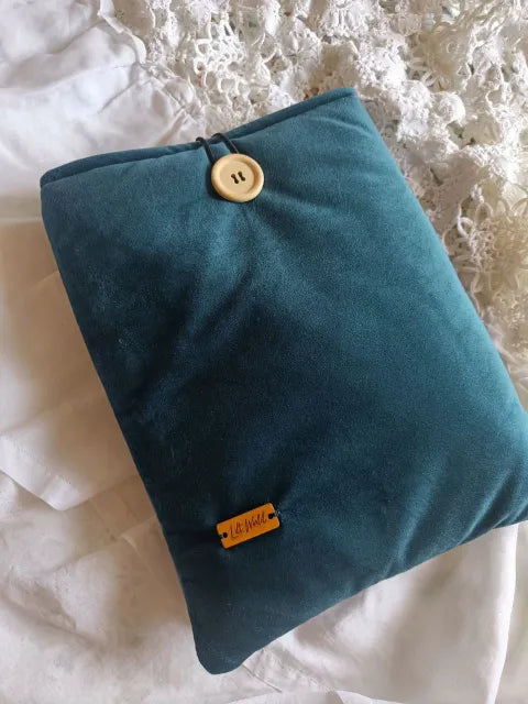 funda libro y ebook velvet color azul marino