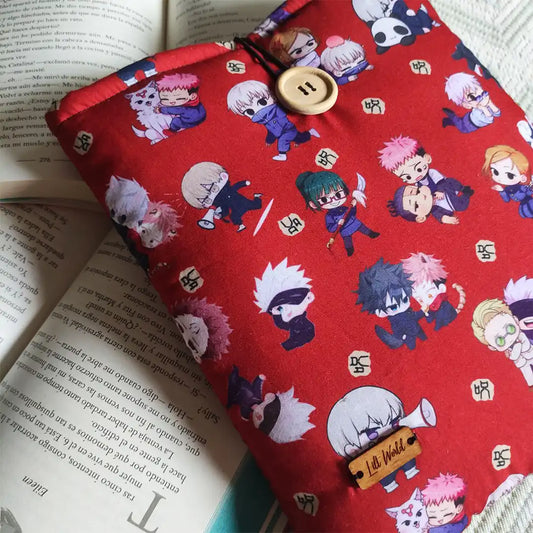 Funda para manda, kindle y libro de anime jujutsu kaisen, personajes itadori, gojou