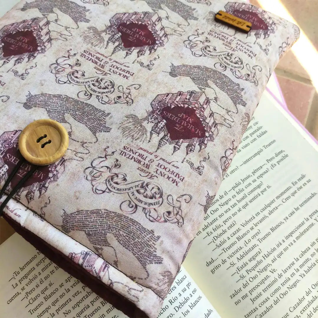 Funda de tela hecha a mano para libros de Harry Potter