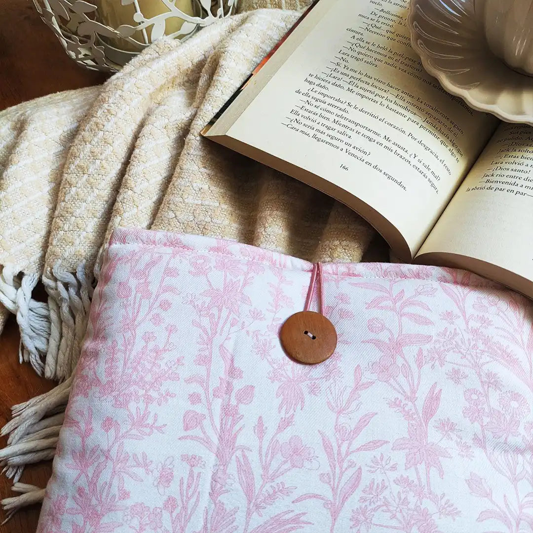 Funda de tela acolchada para libro La vie en rose