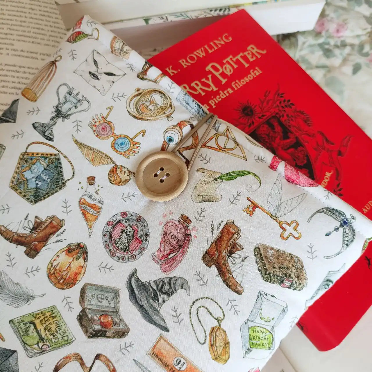 funda de tela para libros de Harry Potter