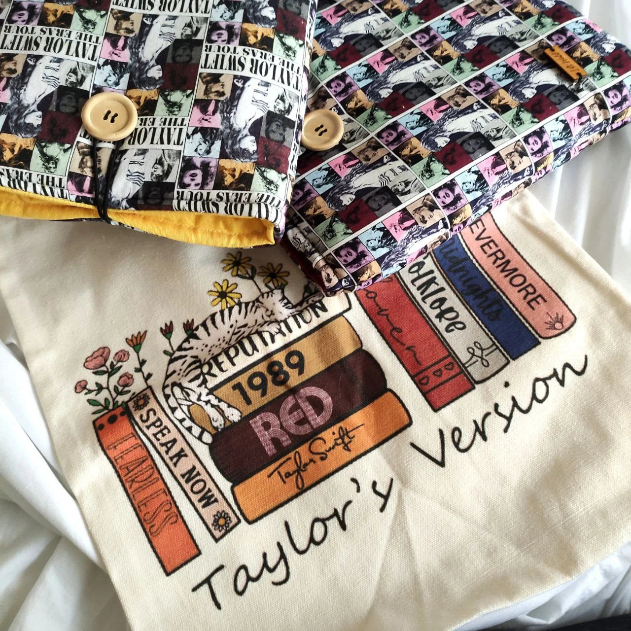 bolsa de tela y funda para libro Taylor Swift