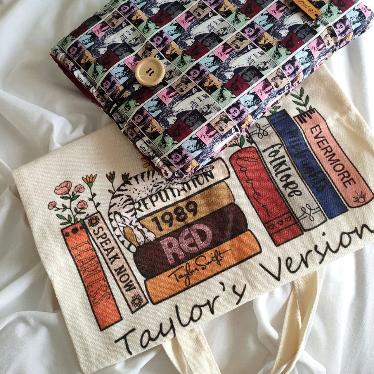 bolsa de tela y funda para libro Taylor Swift