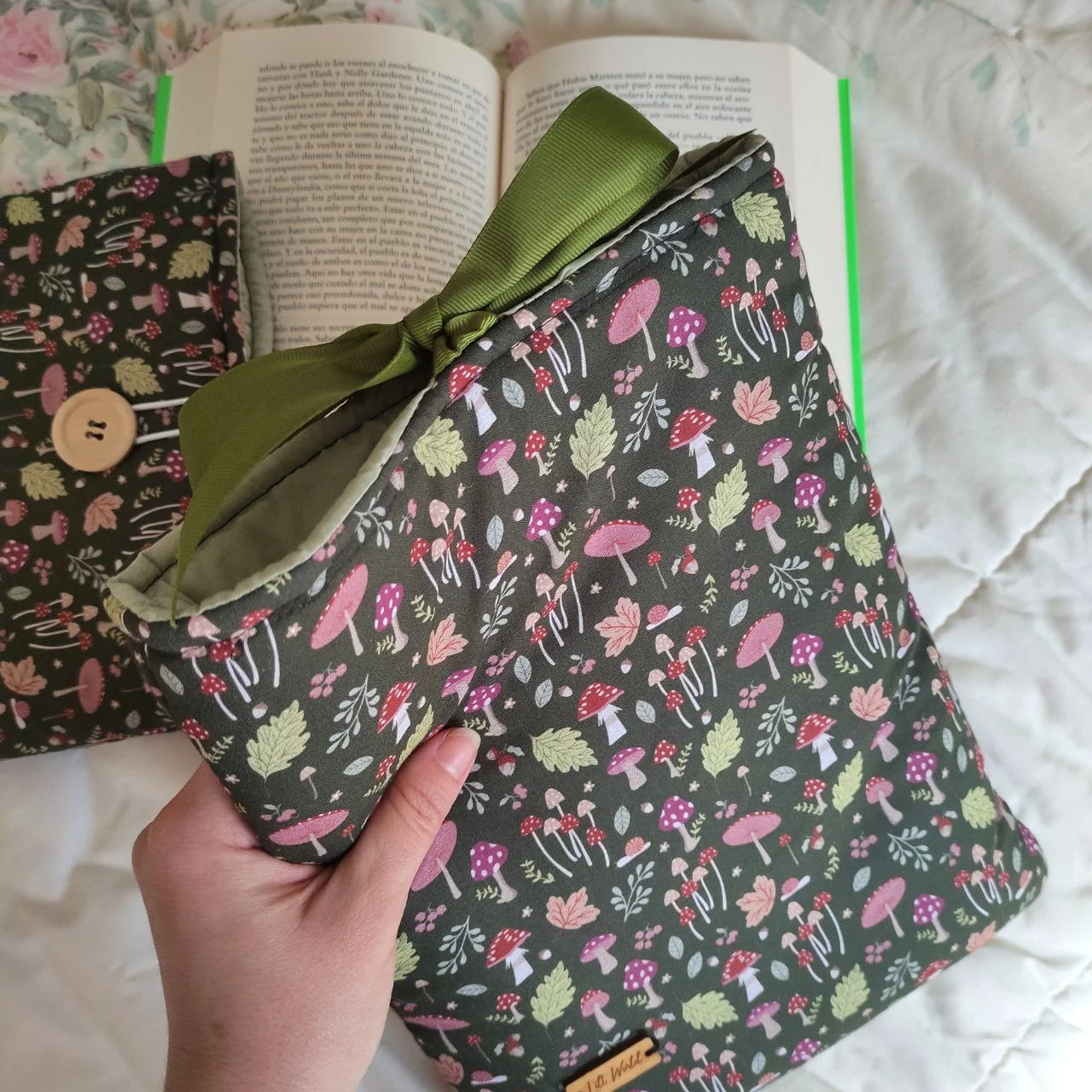 funda para libro floral elara liltworldshop