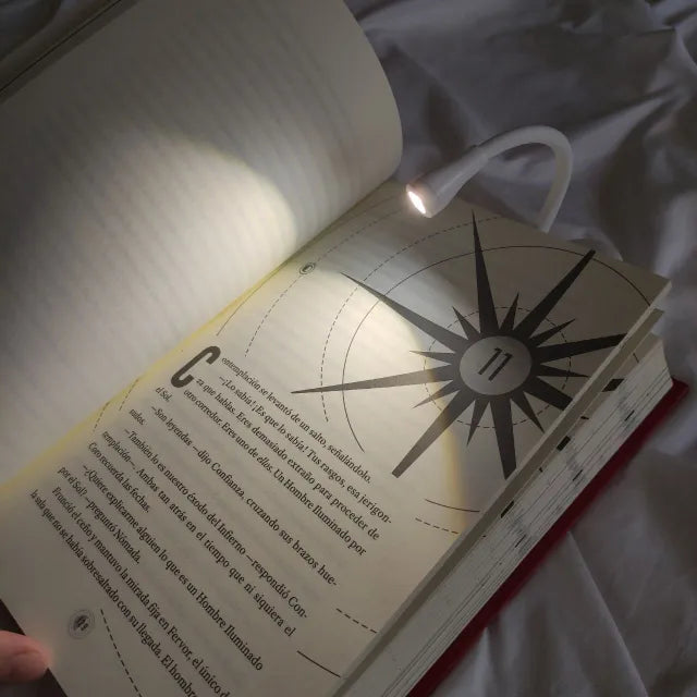 Lámpara LED para libros con intensidad regulable - Ideal para lectura nocturna sin cansar la vista