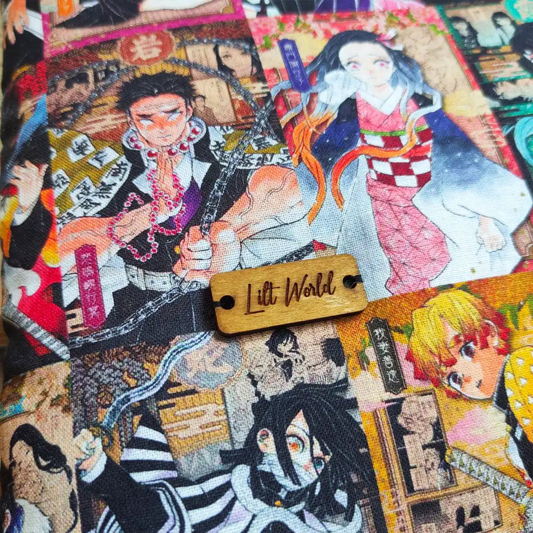 funda de tela para libro de anime